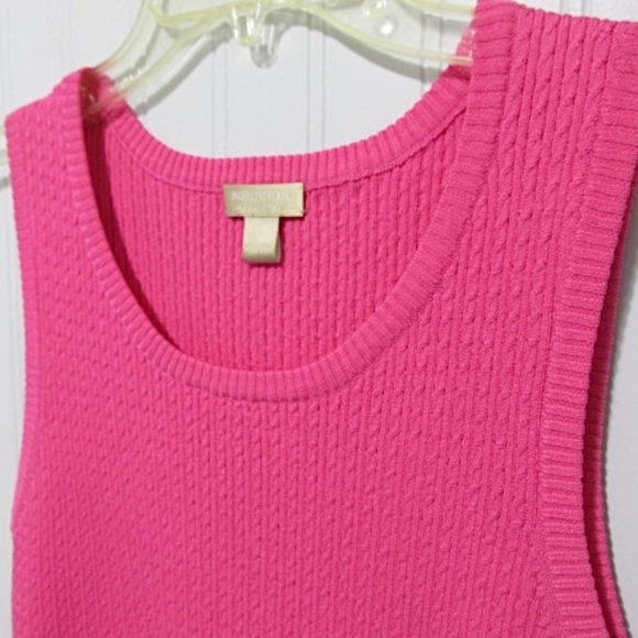 NWT Nordstrom Hot Pink Knit Stretch Top, Size M - Picture 3 of 8